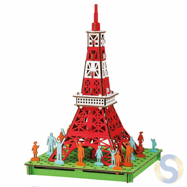 PUSUPUSU Cardboard Craft Kit - Tokyo Tower - 画像 (2)