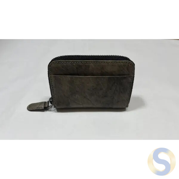 Leather Round Zipper Coin Purse (Cowhide) - 画像 (5)
