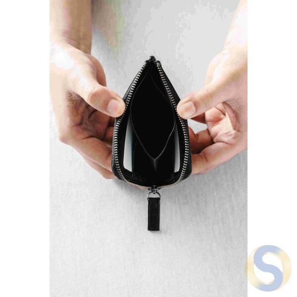 Leather Zipper Mini Wallet L-Shape (Pigskin) - 画像 (3)