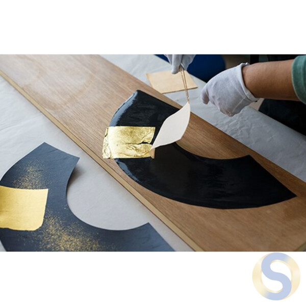 Gold Leaf Folding Fan - 画像 (2)