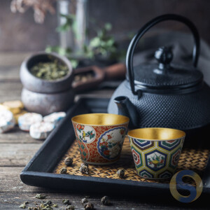 Gold Leaf Kanazawa Mini Cup/Sake Cup (Kutani-ware collaboration)